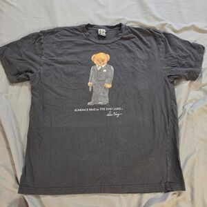 The Dirt Label Scarface Bear Graphic T-Shirt Black XL Made in USA Streetwear
